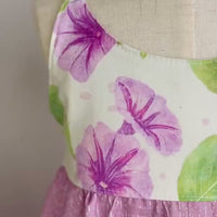 Girls Dress - Pohuehue Flower Dress with Twirly Skirt and Soft Straps - Hawaii Dress - Handmade on Maui
