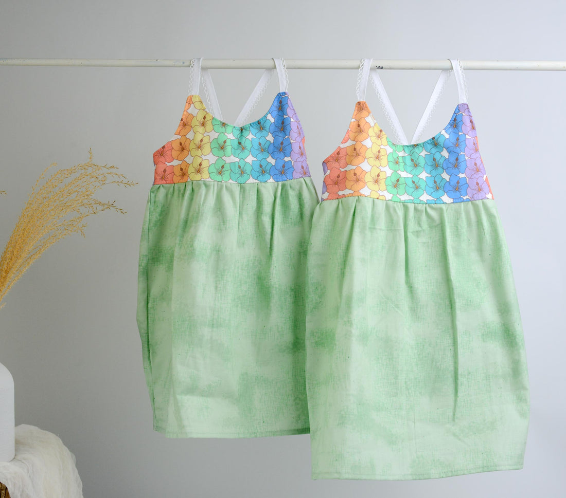 SAMPLE SALE DRESS - Rainbow Hibiscus - Assorted Prints