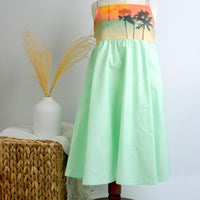 SAMPLE SALE DRESS - Palm Sunset Retro Print Twirly Dress