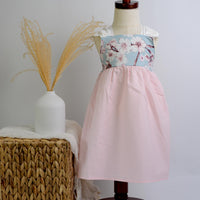 SAMPLE SALE DRESS - Sakura Print with Lace - Size 2/3 yr. Only