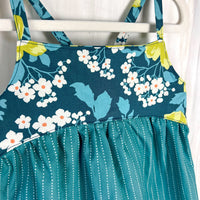 SAMPLE SALE - Size 5/6 yr. Girls Dress - Floral Dress with Petite Pom Pom Trim - Toddler Dress - Baby Girl Dress - Made in Hawaii
