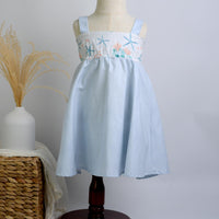 SAMPLE SALE DRESS - Starfish Blue Twirly Dress