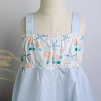 SAMPLE SALE DRESS - Starfish Blue Twirly Dress