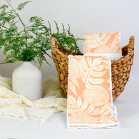 ʻUlu Breadfruit Baby Burp Cloth - Peach | Bitty Bambu