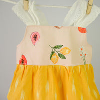 SALE - Girls Dress - Tropical Fruit with Lace Straps