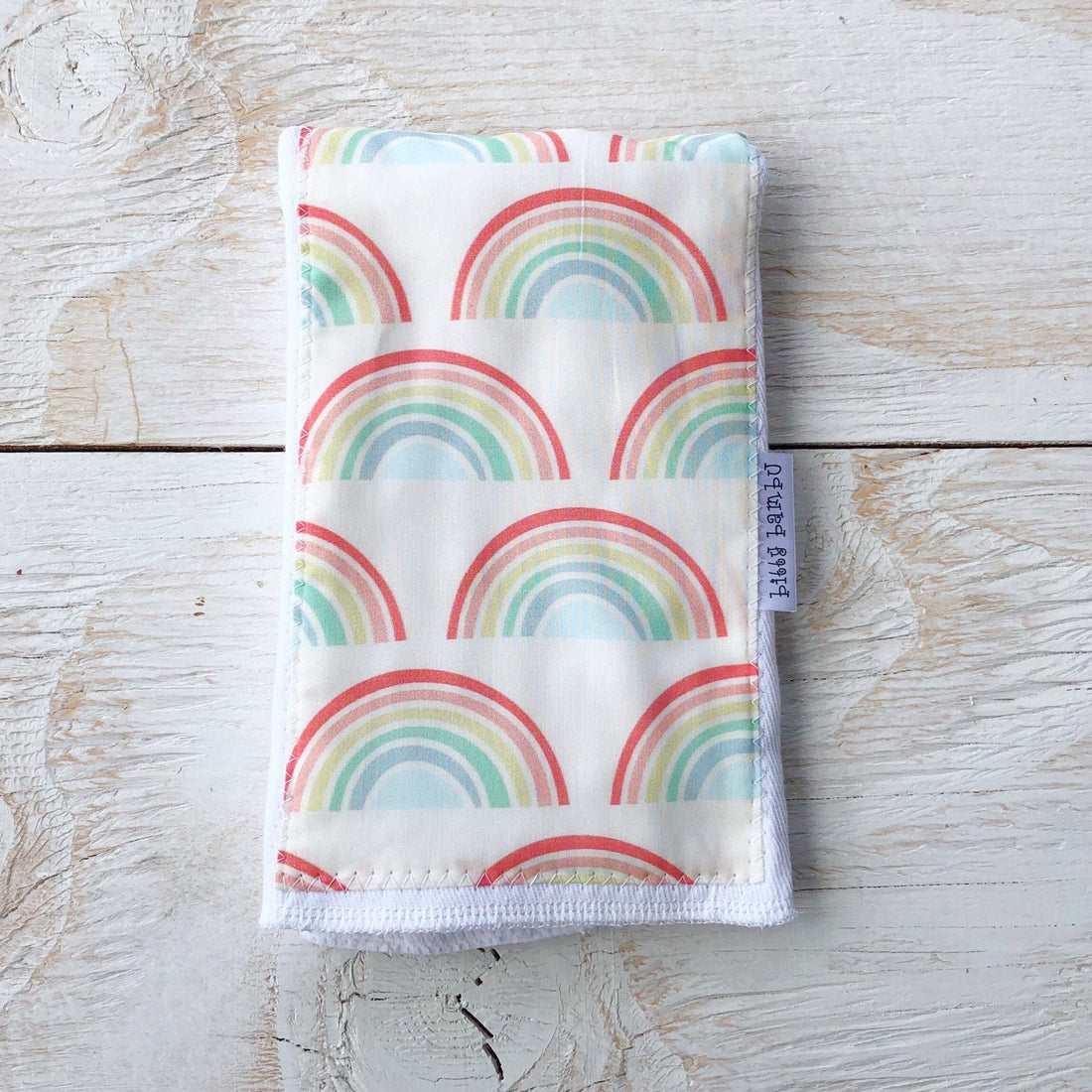 Rainbow Baby Burp Cloth - Hawaii Made Baby Gift - Newborn Gift Idea - Made in Maui, Hawaii