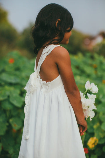Flower Girl Dress Boho, Photography Dress, Simple Flower Girl Dress, Flower Girl Dress White, Junior Bridesmaid Dress - Made in Maui Hawaii