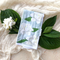 Gardenia Flowers Burp Cloth - Gender Neutral Baby Gift - Flowers of Hawaii - Newborn, Baby Shower, Layette Gift - Botanical Baby Gift