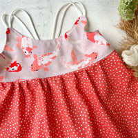 Koi Fish Twirly Girls Dress - Toddler Dress - Baby Girl Dress - Made in Maui, Hawaii